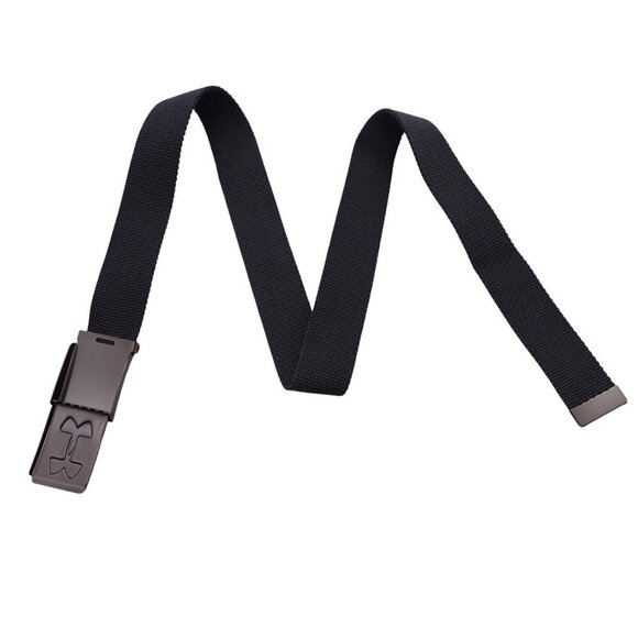 Under Armour Webbed Belt OSFM Gray Woven Canvas Military Style Adjustable Clasp - Picture 5 of 9